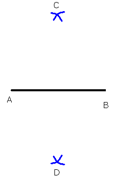 Construct a point D
