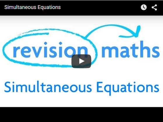 Simultaneous Equations Mathematics Gcse Revision