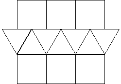 Equilateral triangles and squares